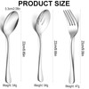 Serving Spoons, Cutlery Set, 3 Pieces Stainless Steel Soup Spoons