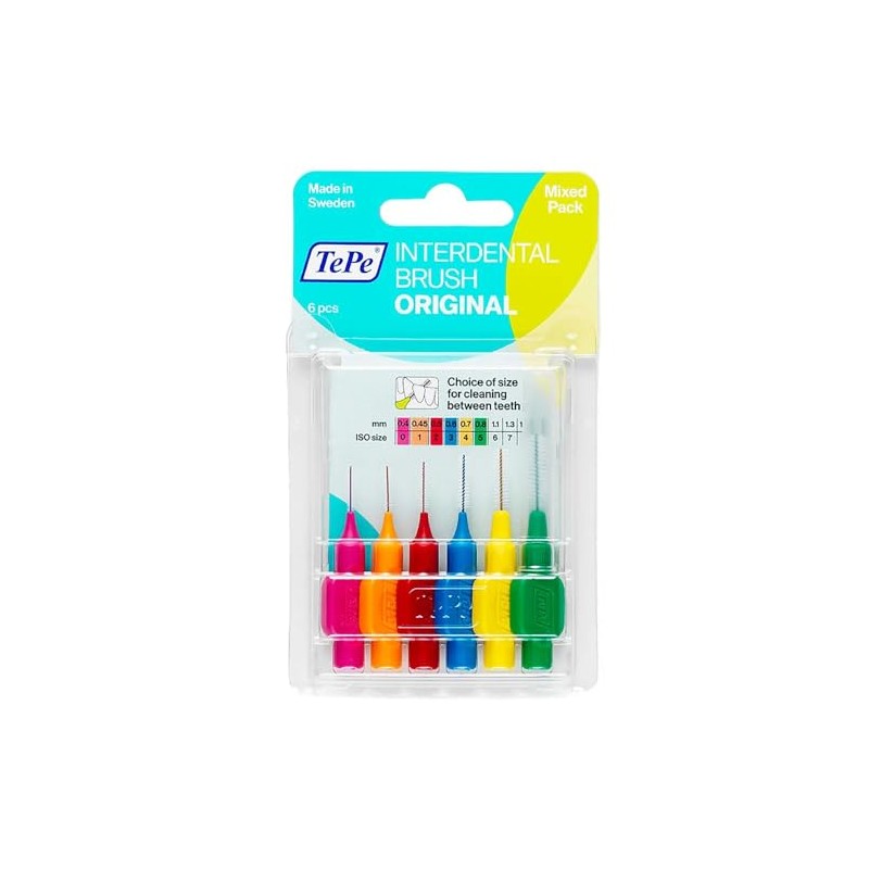 Cepillo Interdental TePe #0 al #5 Surtido 6 Piezas Limpieza