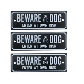 AB Tools 3pk Beware Of The Dog Enter At Own Risk Home Gate Dog Warning Sign