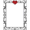Red Heart & Flowers Letterhead Laser & Inkjet Printer Paper