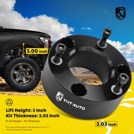 YHTAUTO 3 inch Front Leveling Lift Kit w/Hardware Kit Fits 2007-2019 Chevy & GMC Models, Silverado Sierra 1500, Tahoe, Yukon, RWD/4WD, Set of 2 Front Strut Spacers