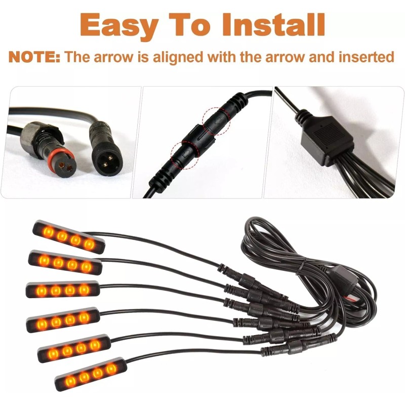 Sidi 6pcs LED Grill Lights for 2019-2024 Ram 1500/2500 Front