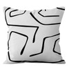 4Pcs Black White Simplicity Peach Skin Cushion Covers, Soft Bright