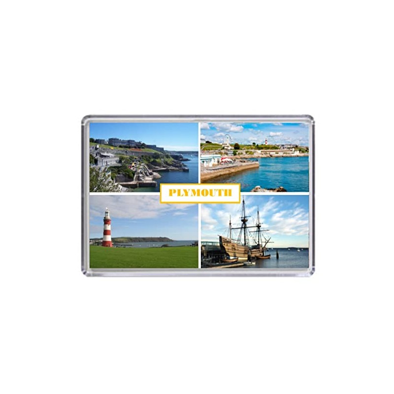 Plymouth England United Kingdom Souvenir Acrylic Fridge Magnet (Standard: 70x45mm)