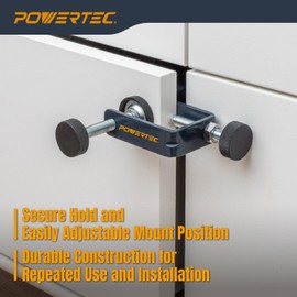 POWERTEC Drawer Front Installation Clamps, Cabinet Installation Clamps, Adjustable Drawer Fixing Clamp, Drawer Face Mounting Clamps, Easy and Fast Cabinet Assembly Clamps for Woodworking 2PC - 71181
