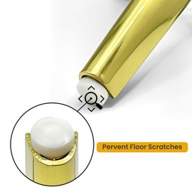 FS NANO 6 Inch Brushed Gold Furniture Legs, Set of 4, Modern Upgrade for Cabinet and Nightstand, Mid-Century Table Design, Replacement Gold Couch Legs