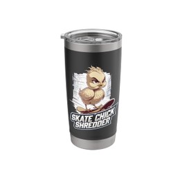 Skating Baby Chicks Skate with Skateboard Cute Skateboarding Stainless Steel Insulated Tumbler