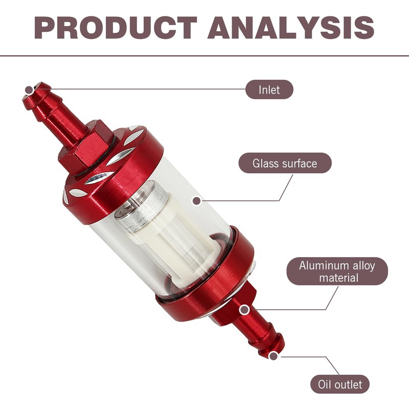 leechio 1 PC 5/16" Inline Fuel Filter, Inner High Flow