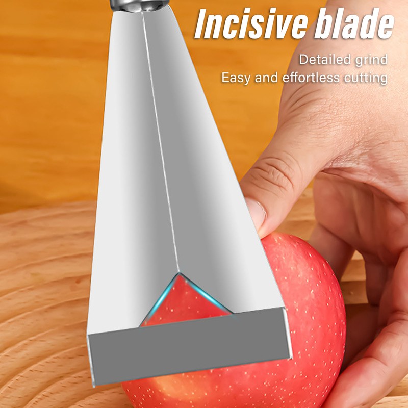 Fruit Vegetable Carving Knife Stainless Steel Triangular Shape Channel Knife