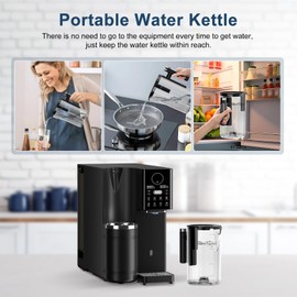Portable Water Bottle, Removable Water Kettle for Y9S Countertop Reverse Osmosis Water Filter，Black