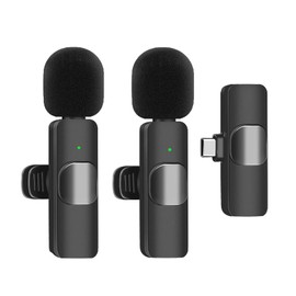 Lancoon 2 Stück Lavalier Mikrofon Kompatibel mit Android Laptop Kleines Ansteckmikrofon mit Plug and Play Rauschunterdrückung für Live Streaming Vlog Interview