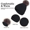 Enwokran Winter Unisex Beanie Hat Scarf Gloves Set,Thicken Touch Screen