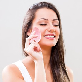 2 Natural Purple Jade Gua Sha Jade Jade Stone Heart Shape Gua Sha Face Care Scratch Massager Face Massager for Face Body Spa Skin Care