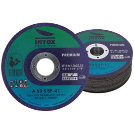 INTOX Cutting Discs 115 mm x 1.0 mm Pack of 25 Inox Flex Disc for Metal Steel and Stainless Steel