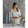 10inch Chinoiserie Taper Candles Blue and White Willow Decorative Unscented