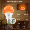 Wivety Sleep Light Bulbs Amber 1600K with Remote Control, Blue