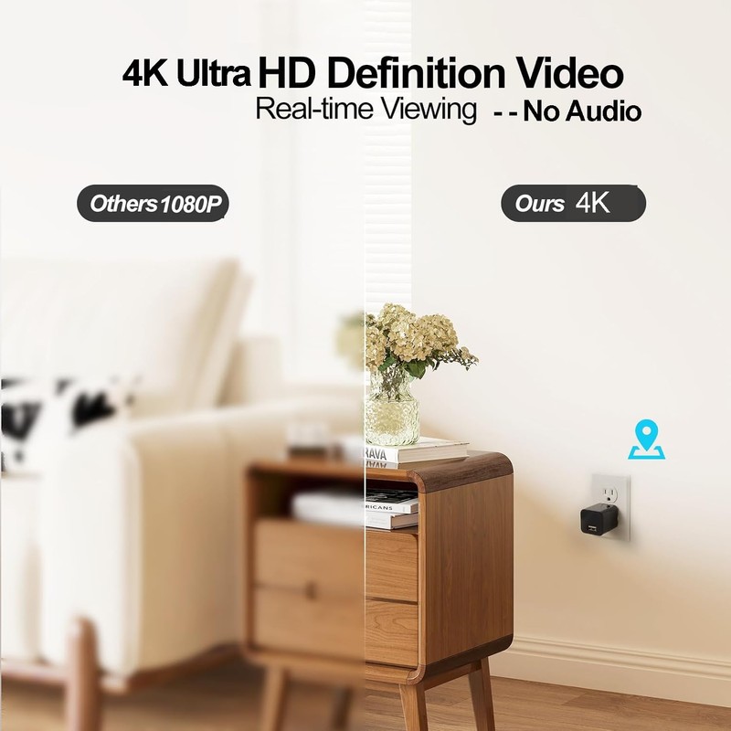 ULar Plug-in Security Camera, 4K UHD Small Nanny Pet Mini