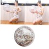 KOMBIUDA 2pcs Transparent Sequin Inflatable Beach Balls Fun Water Play