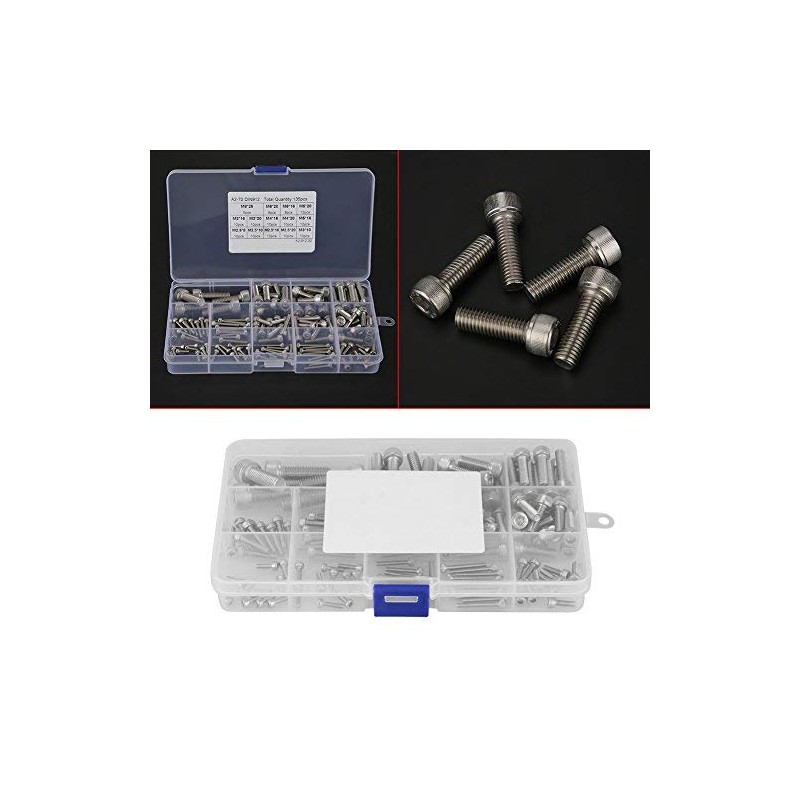 135pcs fijar M2.5 M3 M4 M5 M6 M8 304 tornillos