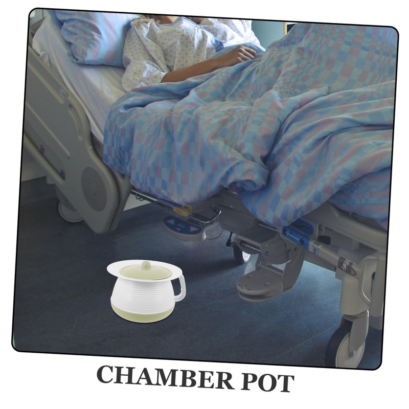 Mikinona Portable Urinal with Lid Thick Plastic Spittoon for Home