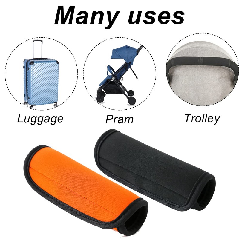 SamHeng 2 Pcs Neoprene Luggage Handle Wrap, Waterproof Suitcase Handle