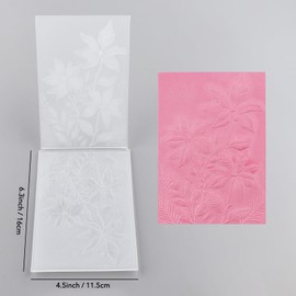 BAOFALI 3D Embossing Folder for Card Making Flowers and Leaves Pattern Plastic Embossing Folders for DIY Scrapbooking Photo Album Card Paper Craft Decoration Embossing Template