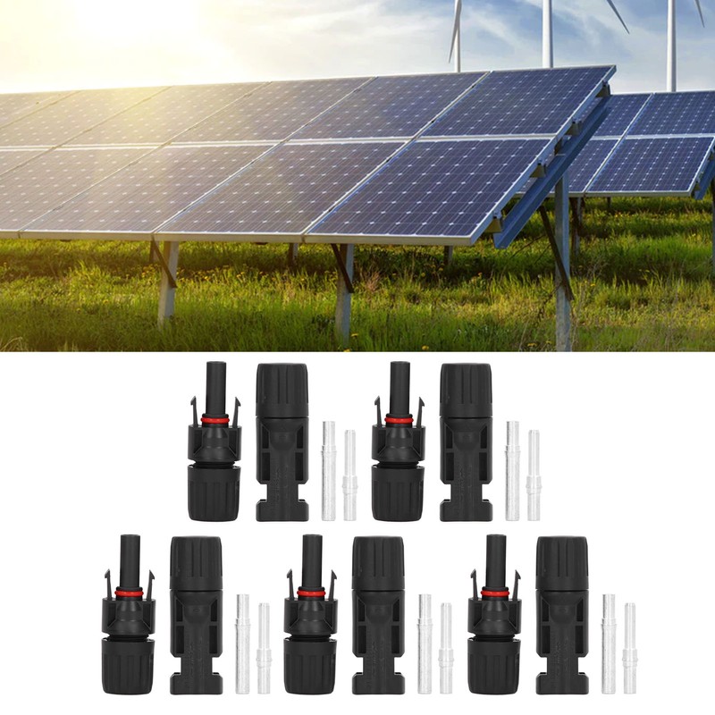 5 Set Solar PV Connectors IP67 Waterproof PPO Insulation High