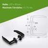 Amig Door Handles Set Without Plate | Aluminium | Dimensions:
