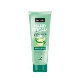 Sence Aloe Vera Handcreme, Tagespflege für die Hände mit Vitamin A und Vitamin C, Vegan Skincare Hand Cream, Feuchtigkeitscreme Entzündungshemmend, Aloe Vera Creme (2 x 75ml)