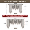Classic Waterfall Valances for Windows W79 Inch, Gray&Beige