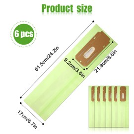 6pcs Vacuum Bags for Oreck, Upright Vacuum Replacement Bags Fit for Oreck XL XL2 XL7 XL21, Elevate, Type CC, Replaces Part CCPK8DW (Green)
