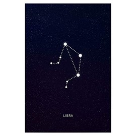 artboxONE Poster 30 x 20 cm Black and White Libra Zodiac Constellation - Image Libra Astrology Birthday