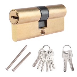 ORTAVA Locking Cylinder, 30/30 Cylinder Lock, Total Length 60 mm Lock Cylinder, Profile Double Cylinder with Two Screws, Can Be Combined for All Types of Doors