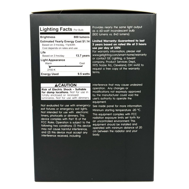 GE (3 bulbs)GE Lighting CYNC Smart LED Light Bulbs, Color