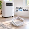 Portable Air Conditioner Exhaust Hose Adapter – White Square-to-Round Connector
