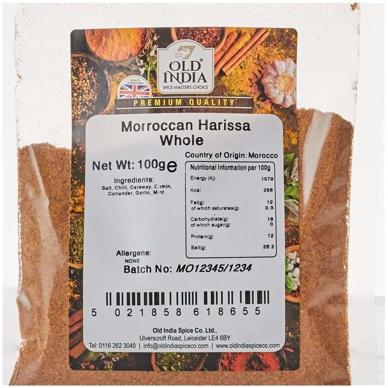 Old India Morroccan Harissa Whole 100g