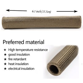 Titanium Spark Plug Wire Boots Thermal Protection Insulator Sleeve, 2500 Degree Heat shield Cover Wrap 6 inch for Car Truck 8PCS