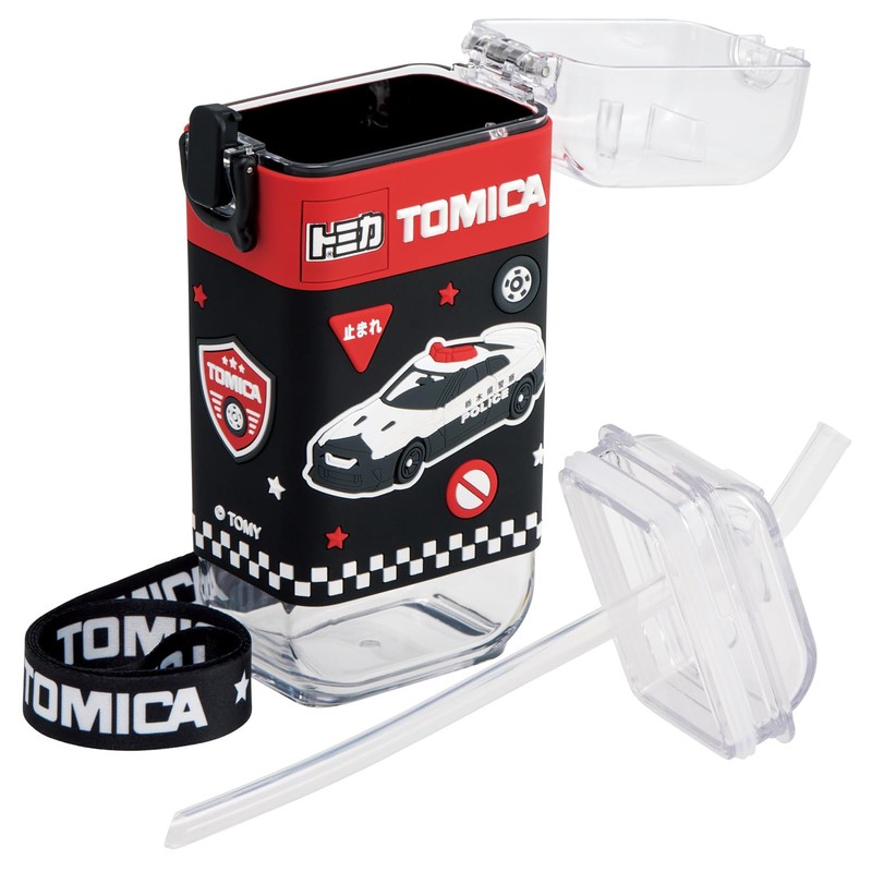 Skater PSQ5ST-A Square Straw Bottle, M, 15.2 fl oz (450