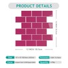 VEELIKE 6 Sheets Berry Pink Subway Tile Peel and Stick