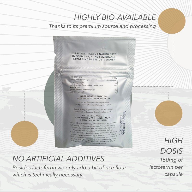 PROTERO Pure Lactoferrin | New Zealand Grass-fed | Highly-Purified -