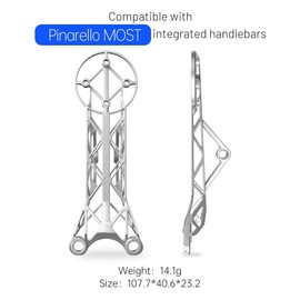 Samassi 3D Printed Titanium Bike Computer Mount, Ultra-Light High Strength Bike Mount, Fully Hollowed Design, Integrated Handlebar Compatible with Garmin, Wahoo, Bryton, GoPro and Headlight