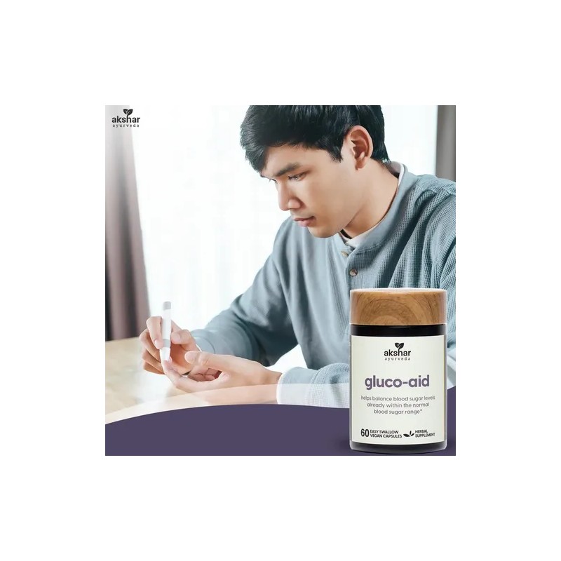 Akshar Ayurveda Gluco Support 60 Cápsulas