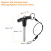 QUARKZMAN Pack of 2 T-Handle Locking Pins, 6 mm x
