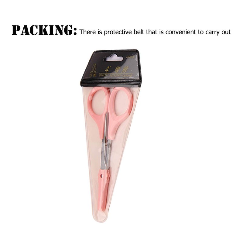 4 Inches Curved Sharp Blade Craft Scissors For Eyebrow Eyelash
