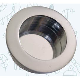 Universal Hardware Finger Pull Handle Recessed Polished Chrome Edge Flush Fitting Pocket Insert Wardrobe Sliding Doors 30mm