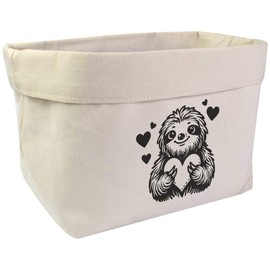 Large 'Sweetheart Sloth' Canvas Organiser/Storage Bag (OR00033381)