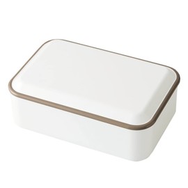 Takenaka T-26606 Retro Moda Square Lunch Box, 1 Tier, Made in Japan, Gray, Approx. 20.3 fl oz (600 ml)
