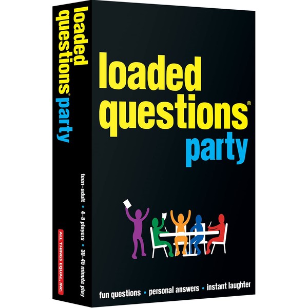 All Things Equal, Inc. Loaded Questions Party - An Epic Party Game of Fun Questions, Personal Answers and Instant Laughter, 4 to 8 Players