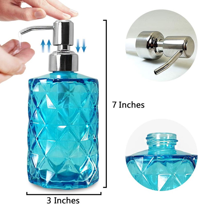 JASAI Diamond Design Soap Dispenser with 304 Rust Proof Stainless
