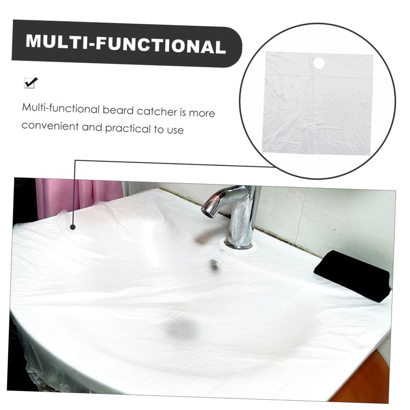 Baluue 20pcs Hair Catcher Sheets Disposable Bathroom Drain Beard Sink